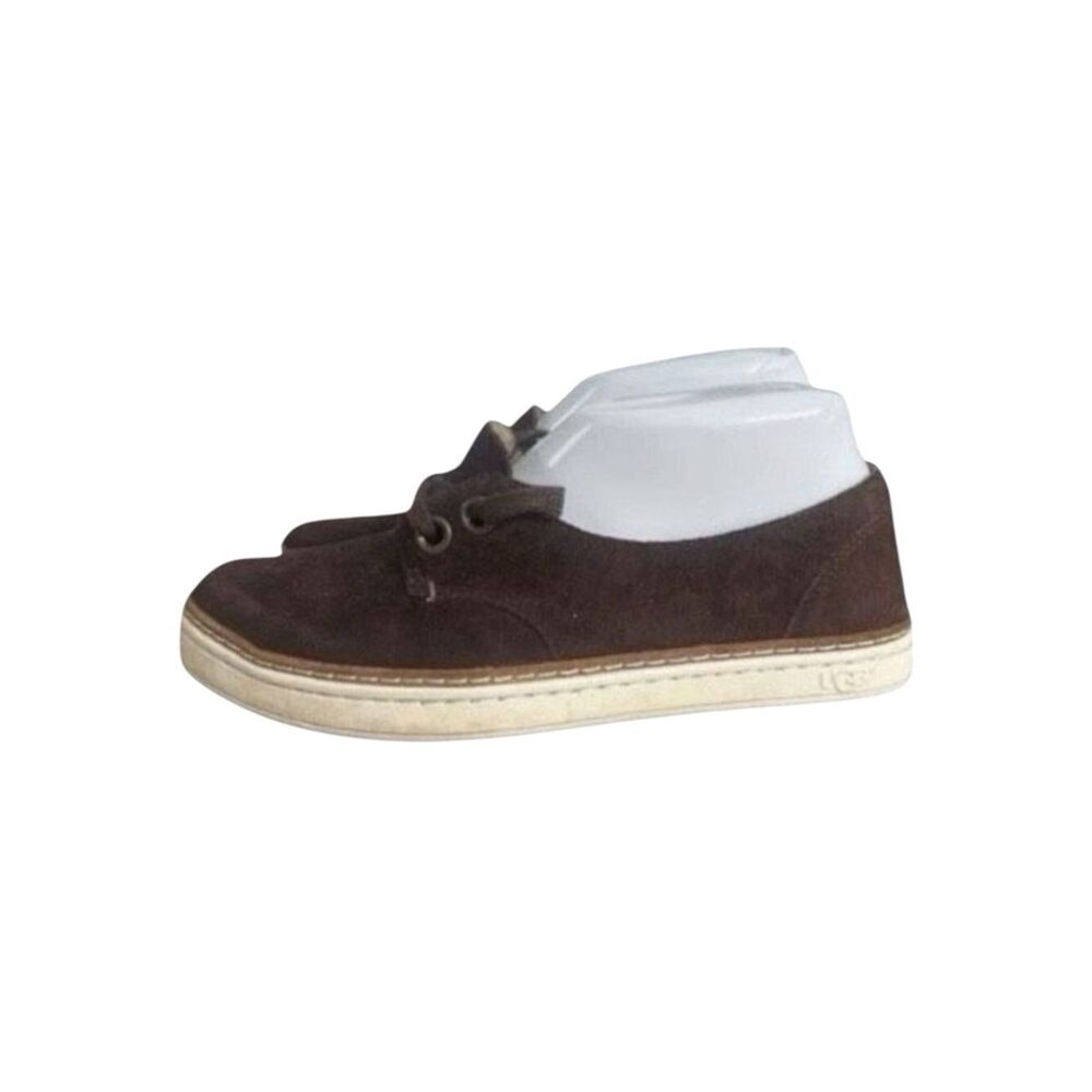 Ugg Carilyn Women Brown Leather Shoes Size 5 Suede Lace Up Casual Shoes Comfort